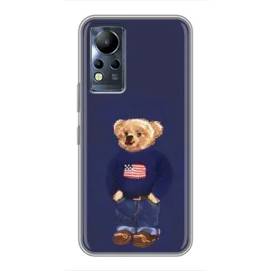 Чехлы Мишка Тедди для Инфиникс Нот 12 (Мишка USA)
