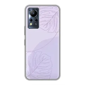 Чехол цветочный дизайн для Infinix Note 12 (Монстера фиолетовая)