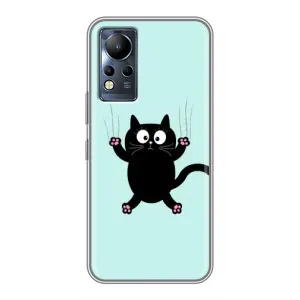 Силіконовий чохол з котиком для Infinix Note 12 (Падаючий кіт)