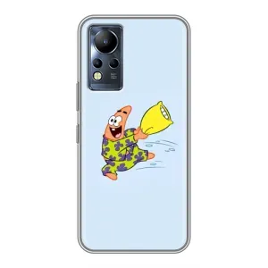 Чехлы с Патриком на Infinix Note 12 (Патрик с подушкой)