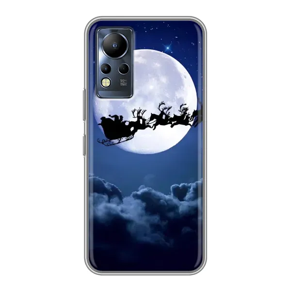 Чехол с рисунком «Санта - луна» для Infinix Note 12 Чехол с рисунком «Санта - луна» для Infinix Note 12
