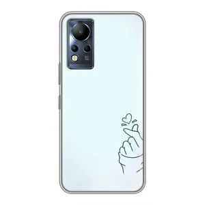 Чехлы (Знак сердечка) на Infinix Note 12 (Сердце на голубом)