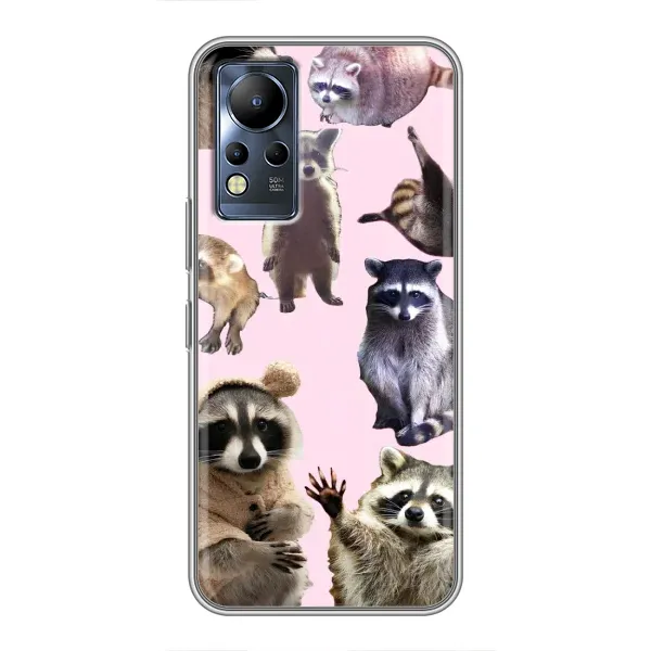 Чехол с рисунком «Смешные Еноты» для Infinix Note 12