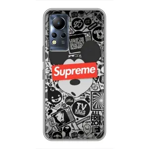 Чехол с Брендами одежды на Инфиникс Нот 12 (Supreme Маус)