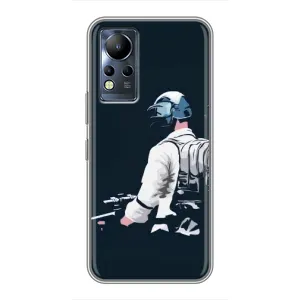 Силиконовый чехол с картинкой "Герой Pubg" на Infinix Note 12 (В экиперовке)