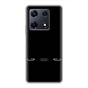 Силиконовый бампер с картинкой машины на Infinix Note 30 Pro (Силует Audi)