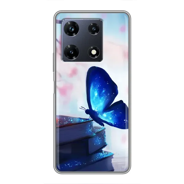 Чехол с рисунком «Бабочка синяя» для Infinix Note 30 Pro Чехол с рисунком «Бабочка синяя» для Infinix Note 30 Pro