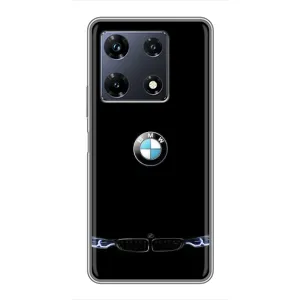 Силиконовый бампер с картинкой машины на Infinix Note 30 Pro (Черный BMW)