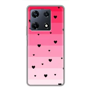 Чохли з тематикою "Маленькі Сердчеки" на Infinix Note 30 Pro (Чорні сердечка)