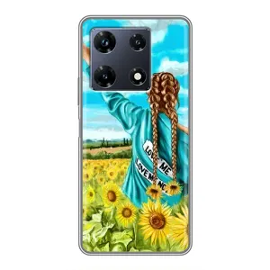 Чохол Стильні дівчата на Infinix Note 30 Pro (Дівчина на полі)