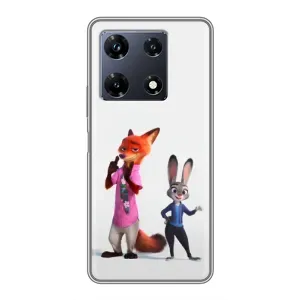 Силиконовый чехол с принтом Зоотрополіс для Infinix Note 30 Pro (Джуди и Ник)