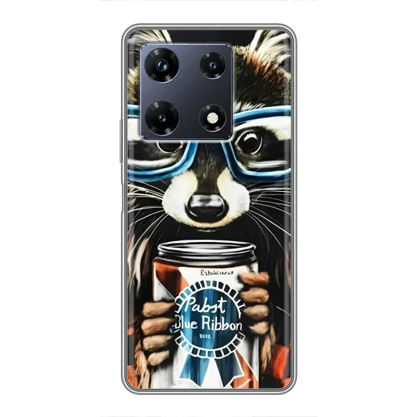 Чехол с рисунком «Енот в очках» для Infinix Note 30 Pro Чехол с рисунком «Енот в очках» для Infinix Note 30 Pro