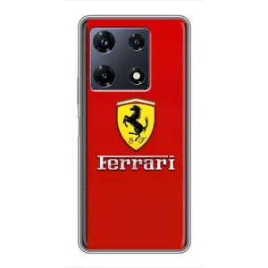 Силиконовый бампер с картинкой машины на Infinix Note 30 Pro (Ferrari Logo)