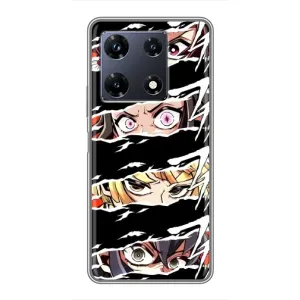 Силиконовые чехлы с глазами Anime для Инфиникс Нот 30 про (Глаза на чорном)