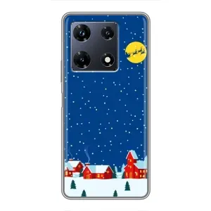 Силіконовий бампер на різдво для Infinix Note 30 Pro (Місто в снігу)