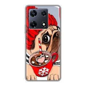 Бампер для Infinix Note 30 Pro с картинкой "Песики" (Грустная собака)
