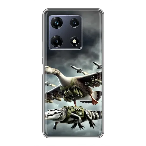 Чохол з малюнком «Гусіні і крокоділо» для Infinix Note 30 Pro Чохол з малюнком «Гусіні і крокоділо» для Infinix Note 30 Pro