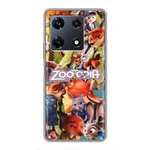 Силиконовый чехол с принтом Зоотрополіс для Infinix Note 30 Pro (Коллаж героев)
