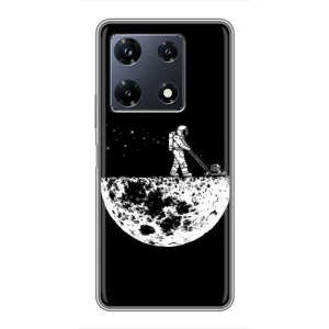 Силиконовый Чехол с принтом "Космонавты" на Infinix Note 30 Pro (Космонавт)