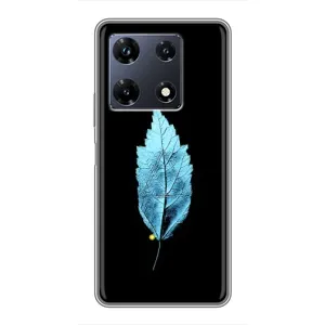 Чехол с картинками на черном фоне для Infinix Note 30 Pro (Листочек)