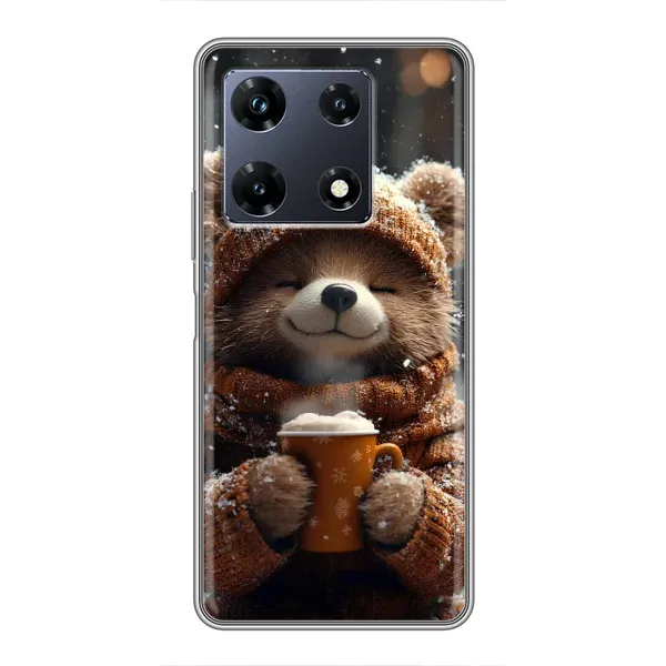 Чехол с рисунком «Медвежонок с кофе» для Infinix Note 30 Pro Чехол с рисунком «Медвежонок с кофе» для Infinix Note 30 Pro