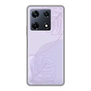 Чохол квітковий дизайн для Infinix Note 30 Pro (Монстера фіолетова)