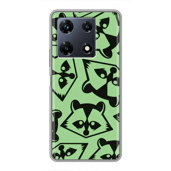 Чехол с рисунком «Мордочки Енота» для Infinix Note 30 Pro Чехол с рисунком «Мордочки Енота» для Infinix Note 30 Pro