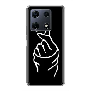 Чохол (Знак сердечка) для Infinix Note 30 Pro (Сердечко на чорному)