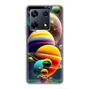 Чехол (ТПУ) с планетами на Infinix Note 30 Pro (Солнечна система)