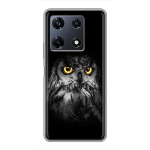 Чехлы с принтом СОВЫ для Infinix Note 30 Pro (Сова на чёрном)
