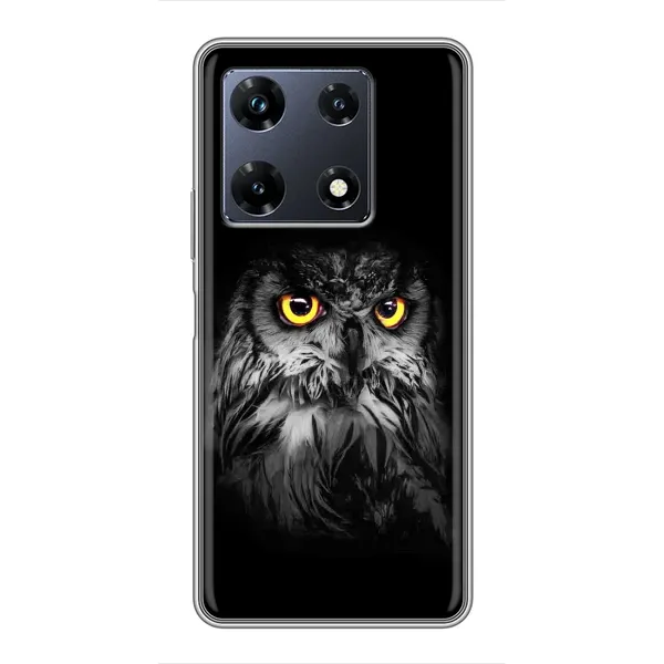 Чехол с рисунком «Сова на чёрном» для Infinix Note 30 Pro Чехол с рисунком «Сова на чёрном» для Infinix Note 30 Pro