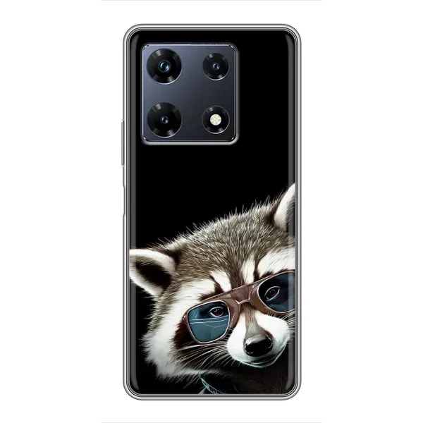 Чехол с рисунком «Стильный Енот» для Infinix Note 30 Pro Чехол с рисунком «Стильный Енот» для Infinix Note 30 Pro
