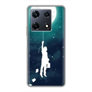 Чехол (ТПУ) с планетами на Infinix Note 30 Pro (To The moon)
