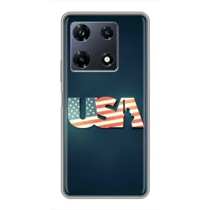 Чехол Флаг USA для Infinix Note 30 Pro (USA)