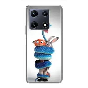 Силиконовый чехол с принтом Зоотрополіс для Infinix Note 30 Pro (Змея Зоо)