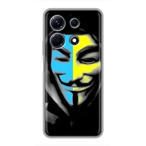 Чехол с Украинской символикой на Инфиникс Нот 30 (Анонимус патриот)