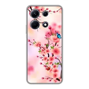 Чехол с принтом САКУРЫ на Infinix Note 30 (Бабочки на сакуре)