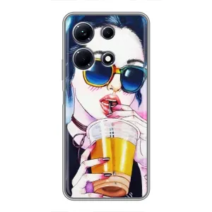 Чохол з картинкою Модні Дівчата Infinix Note 30 (Дівчина з коктейлем)