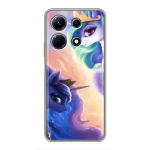 Чехол Unicorn на Infinix Note 30 (Единорожки на тучках)