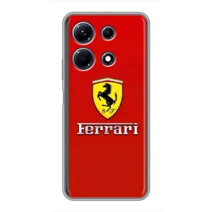 Силиконовый бампер с картинкой машины на Infinix Note 30 (Ferrari Logo)