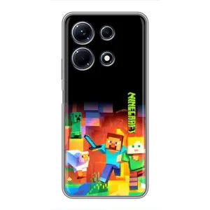 Чехлы для Infinix Note 30 (Персонажи Майн Крафт) (Герой Майнкрафт)