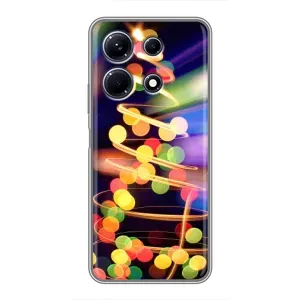 Чехол Новогодняя Елка на Infinix Note 30 (Гирлянды)
