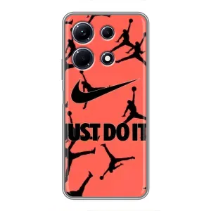 Силиконовый Чехол Nike Air Jordan на Инфиникс Нот 30 (Just Do It)