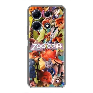 Силиконовый чехол с принтом Зоотрополіс для Infinix Note 30 (Коллаж героев)