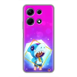 Чехол Бравл Старс для Infinix Note 30 (Леон в костюме Акулы)