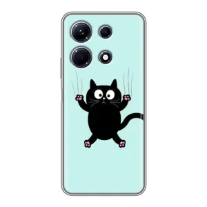 Силіконовий чохол з котиком для Infinix Note 30 (Падаючий кіт)