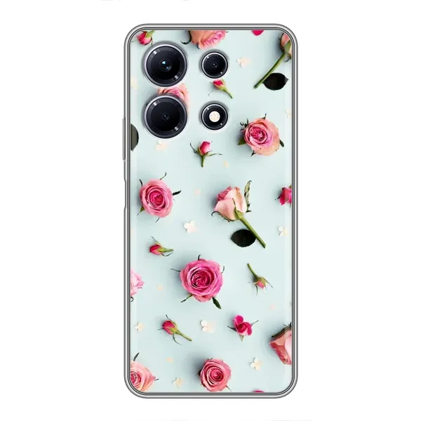 Чехол с рисунком «Разные цветы» для Infinix Note 30