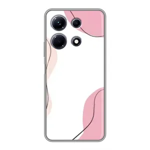 Чехол цветочный дизайн для Infinix Note 30 (Розовый фон)