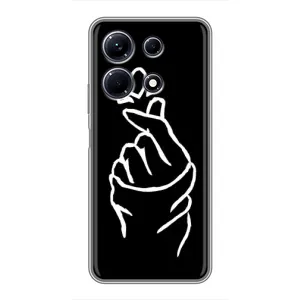 Чехлы (Знак сердечка) на Infinix Note 30 (Сердце на черном)