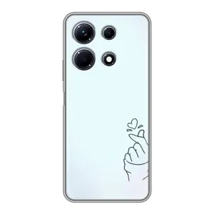 Чехлы (Знак сердечка) на Infinix Note 30 (Сердце на голубом)